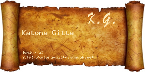 Katona Gitta névjegykártya
